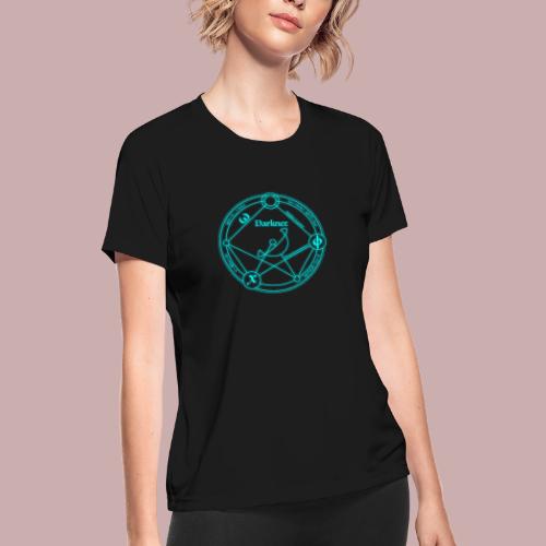 darknet logo cyan - Women's Moisture Wicking Performance T-Shirt