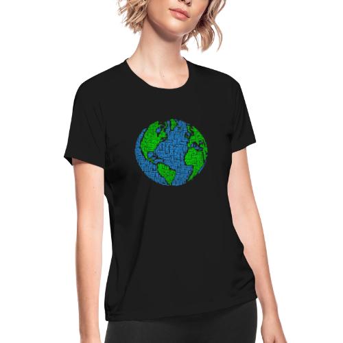Global PEACE Sphere - Women's Moisture Wicking Performance T-Shirt