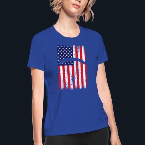American paratrooper 2 - Women's Moisture Wicking Performance T-Shirt