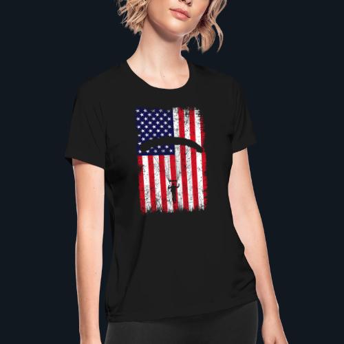 American paratrooper 2 - Women's Moisture Wicking Performance T-Shirt