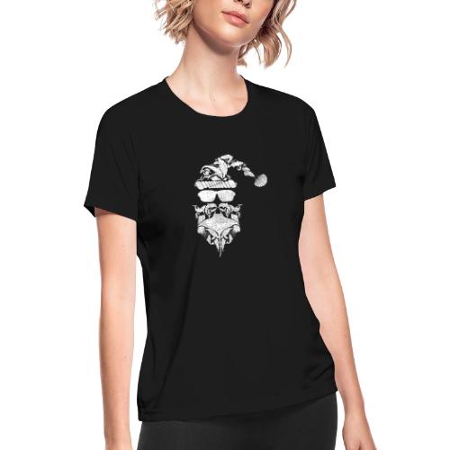 Coastal Christmas Santa White - Women's Moisture Wicking Performance T-Shirt
