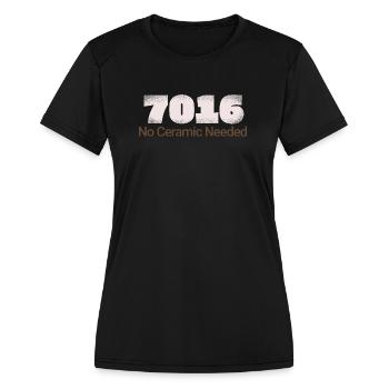 7016 Master - No Ceramic Needed - Women's Moisture Wicking Performance T-Shirt - black - Front - Zoe (177cm)