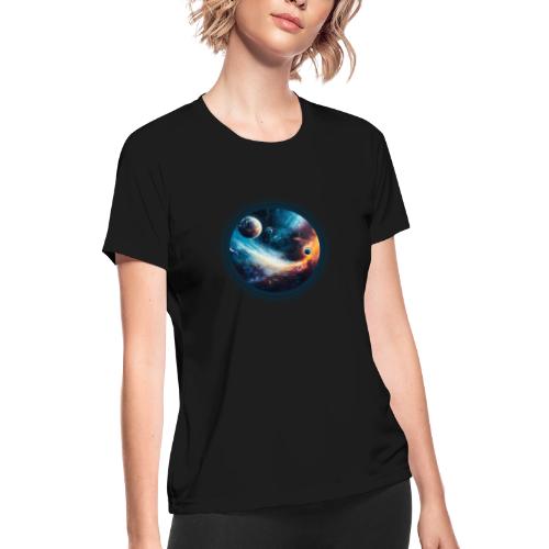 Planets Among Colors - Women's Moisture Wicking Performance T-Shirt