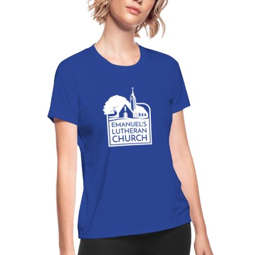 Single Vertical white2 - Women's Moisture Wicking Performance T-Shirt