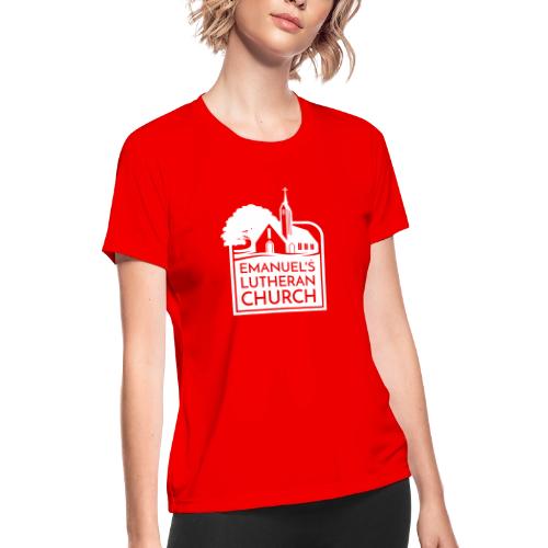 Single Vertical white2 - Women's Moisture Wicking Performance T-Shirt