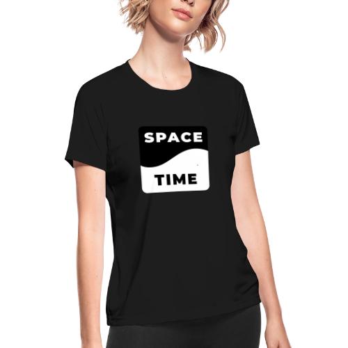 Space-time: Warped Reality - Women's Moisture Wicking Performance T-Shirt