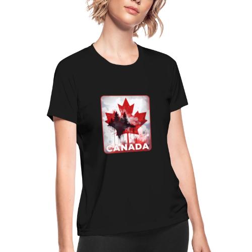 Canada's Maple Leaf Pride - Women's Moisture Wicking Performance T-Shirt