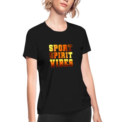 Sport Spirit Vibes Gradient - Women's Moisture Wicking Performance T-Shirt