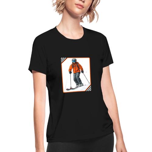 Skiing Thrill Ride - Women's Moisture Wicking Performance T-Shirt