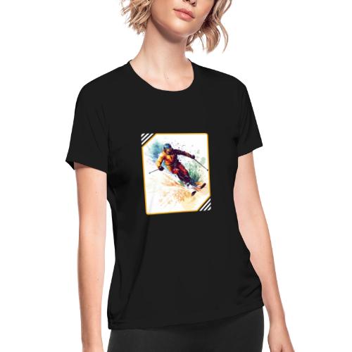 Winter Skiing Escape - Women's Moisture Wicking Performance T-Shirt