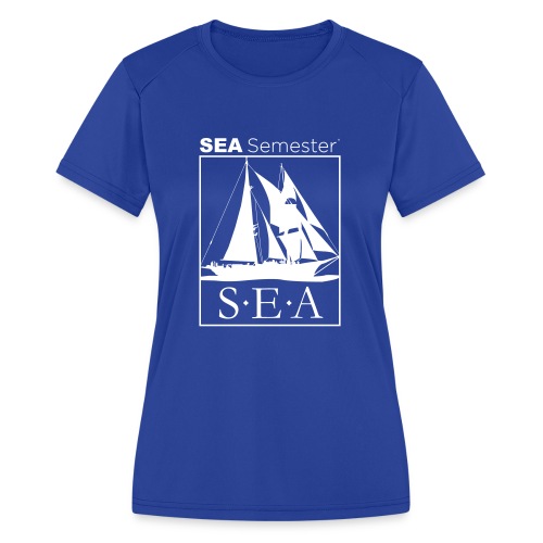 SEA_logo_WHITE_eps - Women's Moisture Wicking Performance T-Shirt