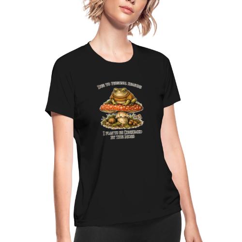 Frog Consumed by Moss Cottagecore Aesthetic - Women's Moisture Wicking Performance T-Shirt