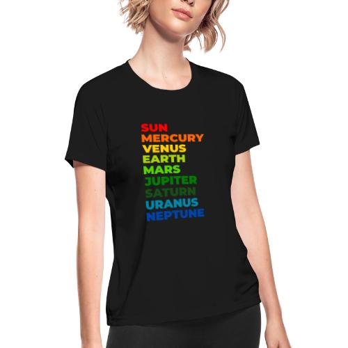 Color the solar system - Women's Moisture Wicking Performance T-Shirt