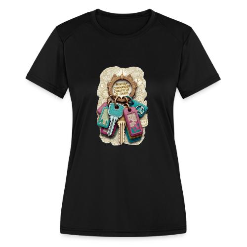 Minivan Commander T Shirt, Chauffeur of Chaos Mug - Women's Moisture Wicking Performance T-Shirt
