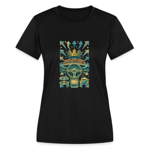 Backseat Driver T Shirt, Funny Dad Gift - Women's Moisture Wicking Performance T-Shirt
