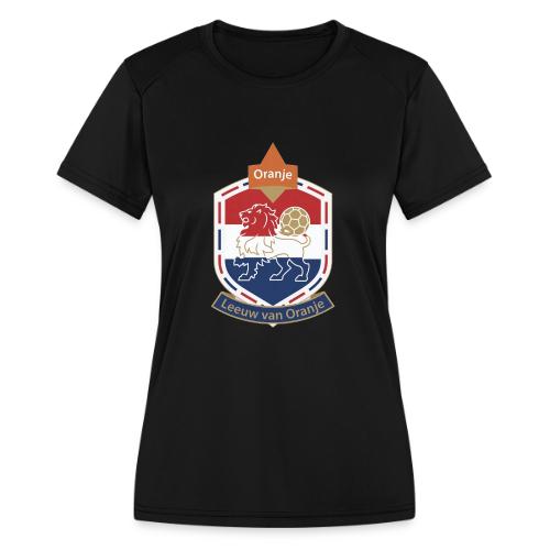 Netherlands Lion Crest T-Shirt, Dutch Badge Gift - Women's Moisture Wicking Performance T-Shirt