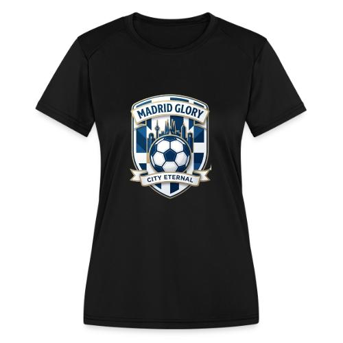Madrid Skyline Glory T Shirt, Madrid Fan Gift - Women's Moisture Wicking Performance T-Shirt