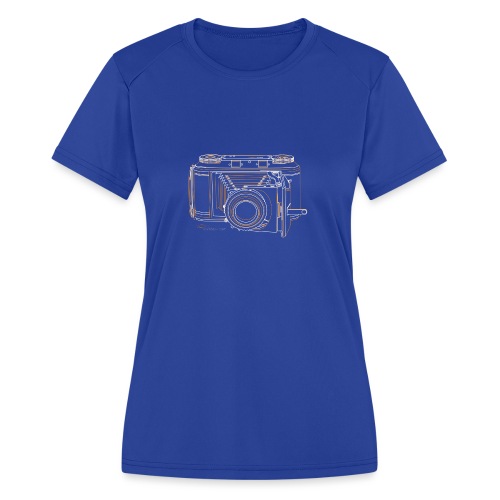 Camera Sketches - Voigtlander Synchro Compur - Women's Moisture Wicking Performance T-Shirt