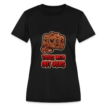 TWOG Red - Women's Moisture Wicking Performance T-Shirt - black - Front - Zoe (177cm)