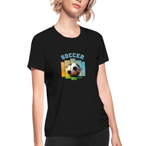 Soccer Ball Vibes - Women's Moisture Wicking Performance T-Shirt