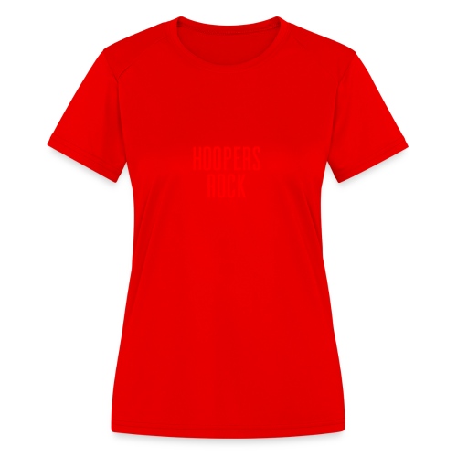 Hoopers Rock - Red - Women's Moisture Wicking Performance T-Shirt