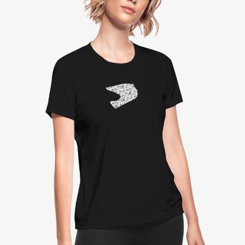 Floral Helmet - Women's Moisture Wicking Performance T-Shirt