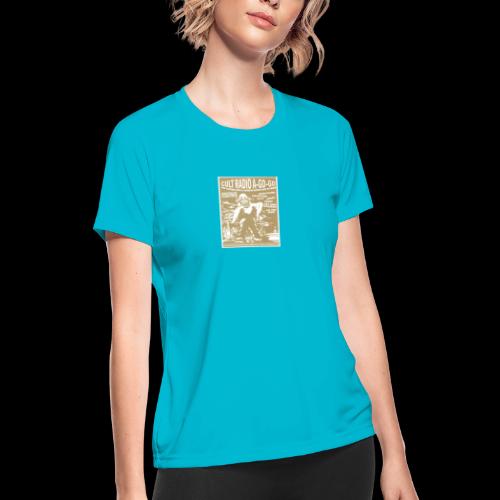 CRAGG Robbie the Robot Sepia Color - Women's Moisture Wicking Performance T-Shirt