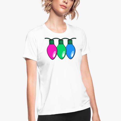 Polysexual Pride Christmas Lights - Women's Moisture Wicking Performance T-Shirt