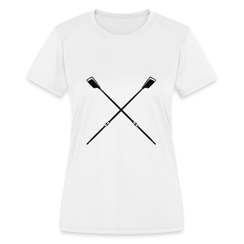 ROW crew oars design for crew team - Women's Moisture Wicking Performance T-Shirt