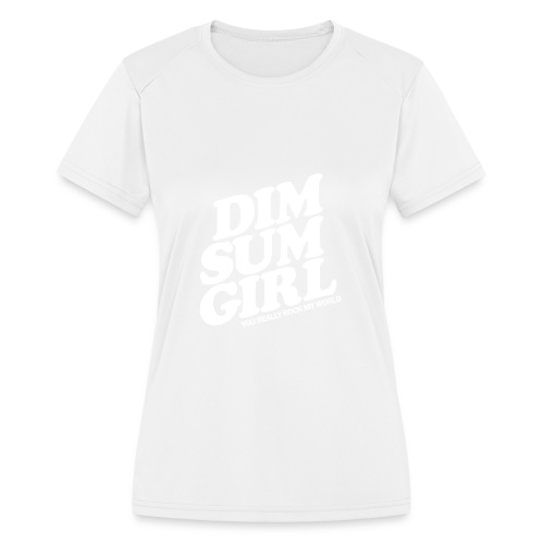 Dim Sum Girl white - Women's Moisture Wicking Performance T-Shirt
