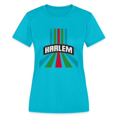 Harlem Red Black & Green - Women's Moisture Wicking Performance T-Shirt