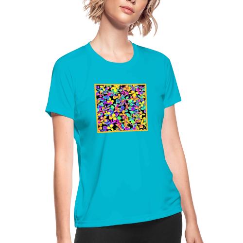 Stylish Foliage Leafy Elegance - Women's Moisture Wicking Performance T-Shirt