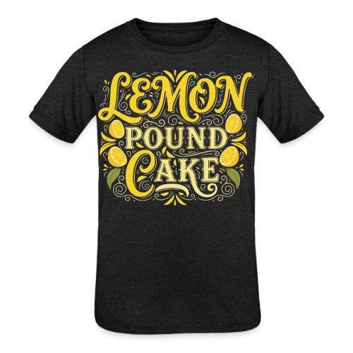 Lemon Pound Cake Vintage Flourish - Kids' Tri-Blend T-Shirt