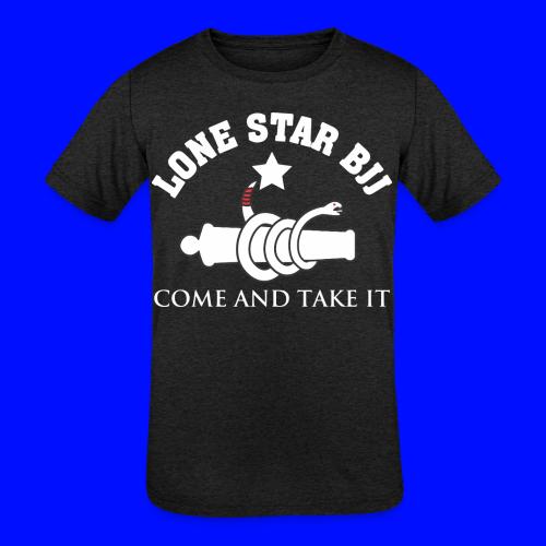 Lone Star BJJ - Come and Take It - White and Red - Kids' Tri-Blend T-Shirt