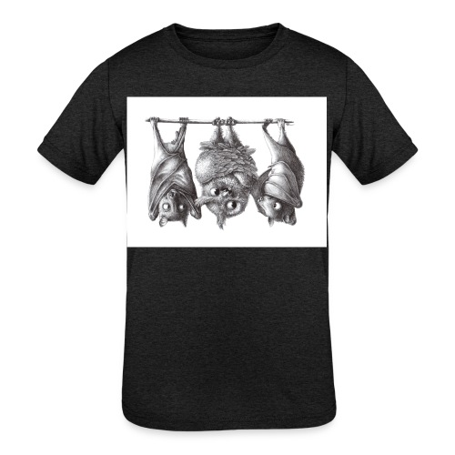 Vampire Owl with Bats - Kids' Tri-Blend T-Shirt