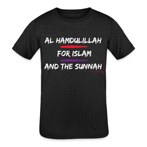 Al Hamdulillah (White Ink) - Kids' Tri-Blend T-Shirt