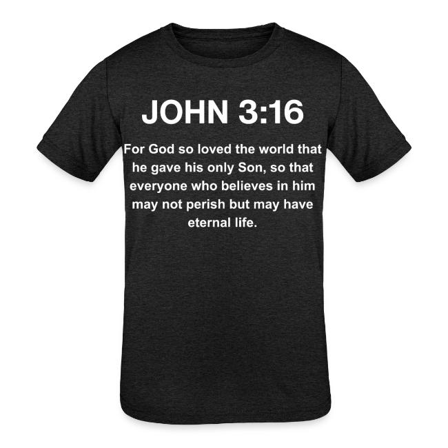 John 3:16 Christian Apparel – White