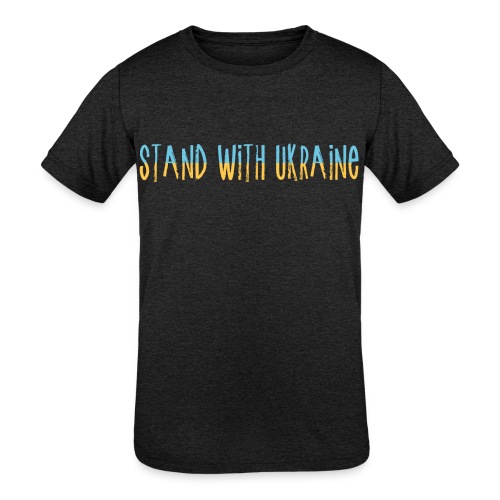 Stand With Ukraine - Kids' Tri-Blend T-Shirt