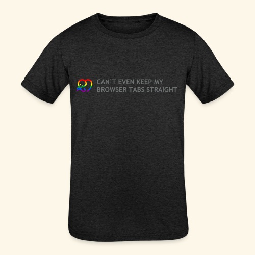 Rainbow Can't Keep My Browser Tabs Straight Gray - Kids' Tri-Blend T-Shirt