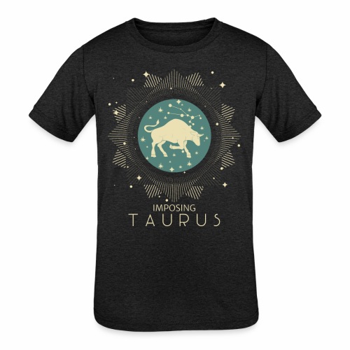 Zodiac Taurus Constellation Bull Star Sign May - Kids' Tri-Blend T-Shirt