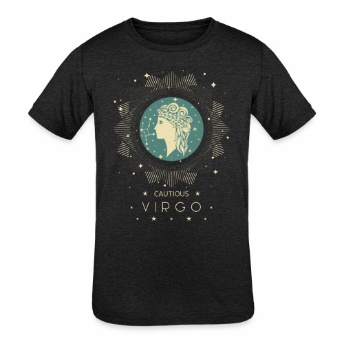 Zodiac sign Cautious Virgo August September - Kids' Tri-Blend T-Shirt