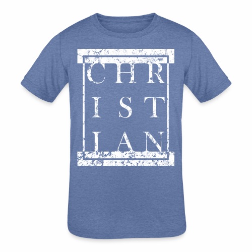 CHRISTIAN Religion - Grunge Block Box Gift Ideas - Kids' Tri-Blend T-Shirt