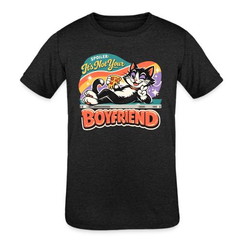 Sassy Cat Pride Pizza Retro Comic - Kids' Tri-Blend T-Shirt