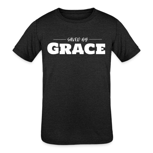 Saved By Grace - Kids' Tri-Blend T-Shirt