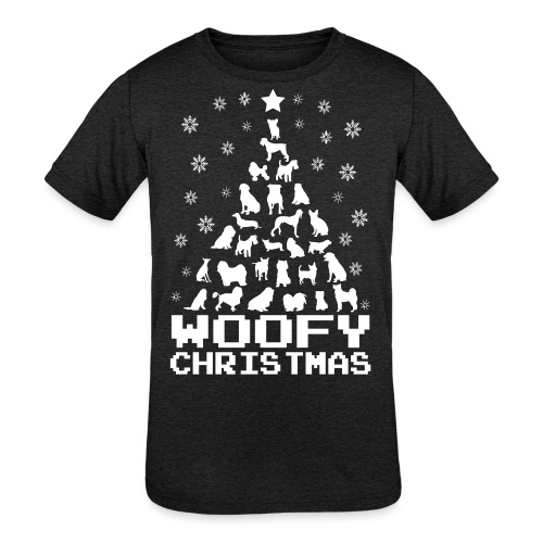 Woofy Christmas Tree - Kids' Tri-Blend T-Shirt