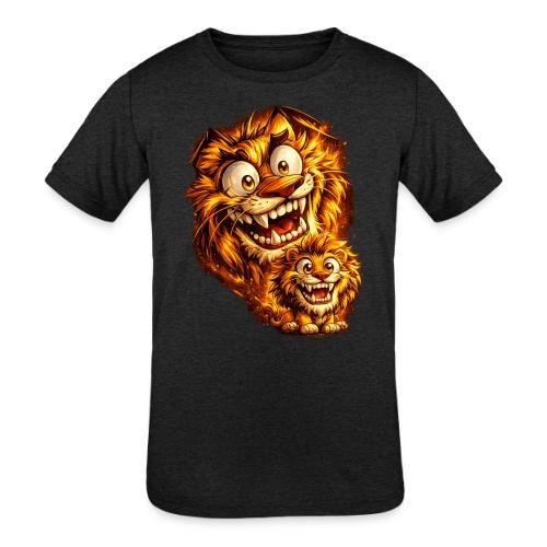 Crazy Double Lion Streetwear - Kids' Tri-Blend T-Shirt