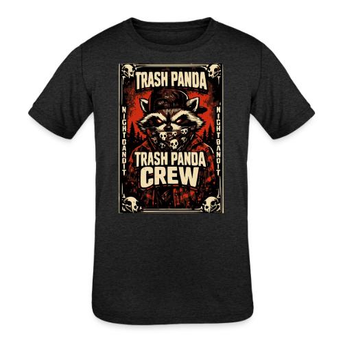 Midnight Forager Raccoon Mushroom Hunter - Kids' Tri-Blend T-Shirt