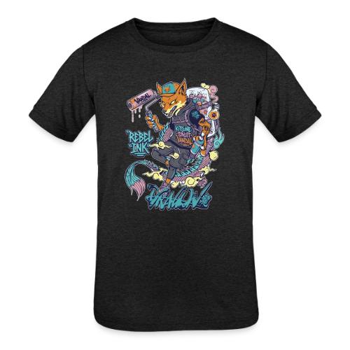 Kitsune Street Rebel - Kids' Tri-Blend T-Shirt