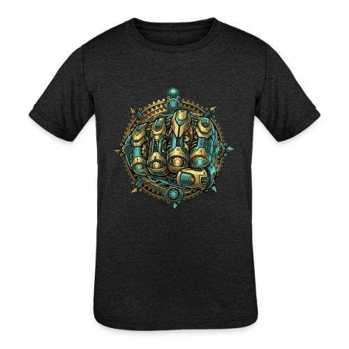 Cyberpunk Power Robot Hand - Kids' Tri-Blend T-Shirt
