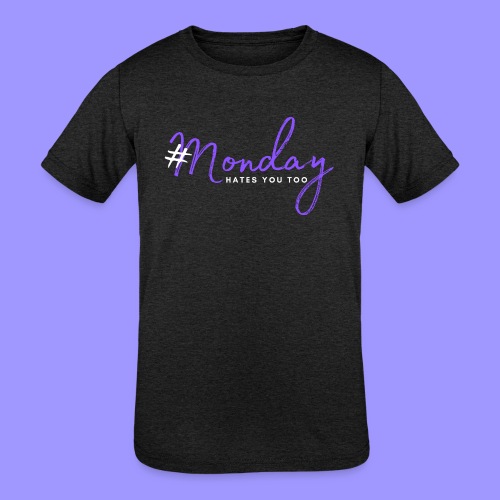 #Monday dark - Kids' Tri-Blend T-Shirt